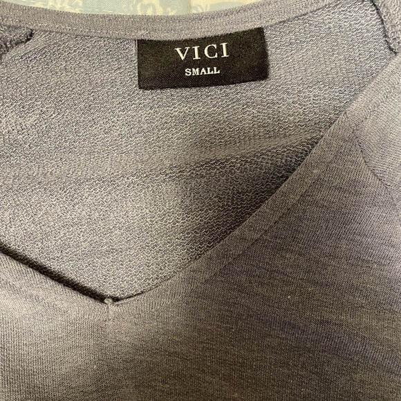 Vici Steel Blue Tunic Dress - Picture 2 of 3